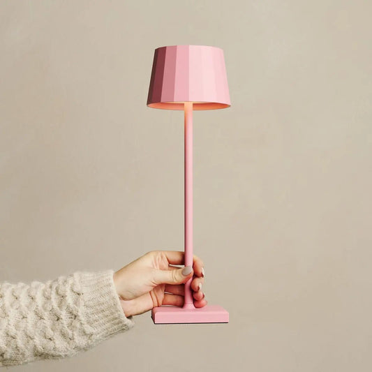 Kombi-Set Profi | 8 x Wouter Flamingo Pink wiederaufladbare Tischlampen mit Ladestation
