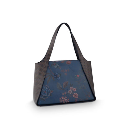 Filou Shoulderbag Large Bodhi Flower Blue 40x15.5x28cm