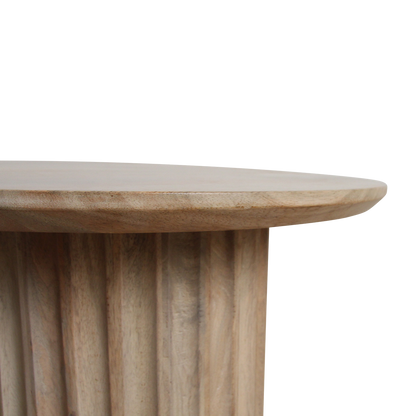 Bullnose Side Table Natural 55cm