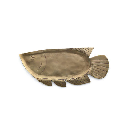Tablett in gold, Messing, L