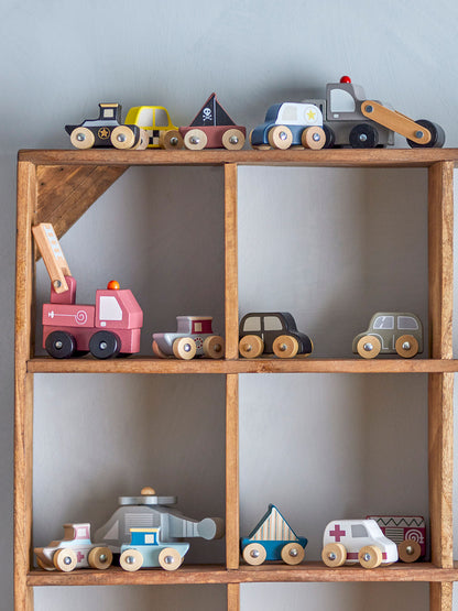 Bloomingville MINI Avin Spielzeugauto, Bunt, FSC®100%, MDF