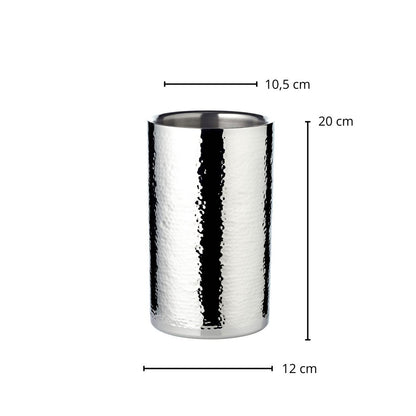 Flaschenkühler Nebraska (H 20 cm, Ø 12 cm), fein gehämmert