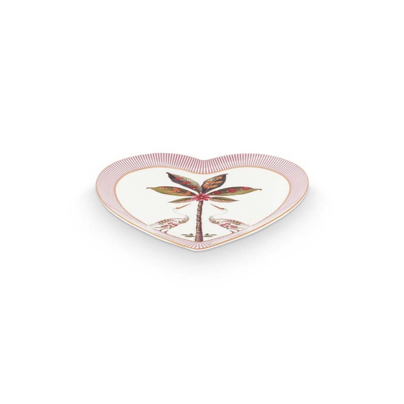 Pip Studio Teller Heart Shape Plates La Majorelle Pink 21.5cm