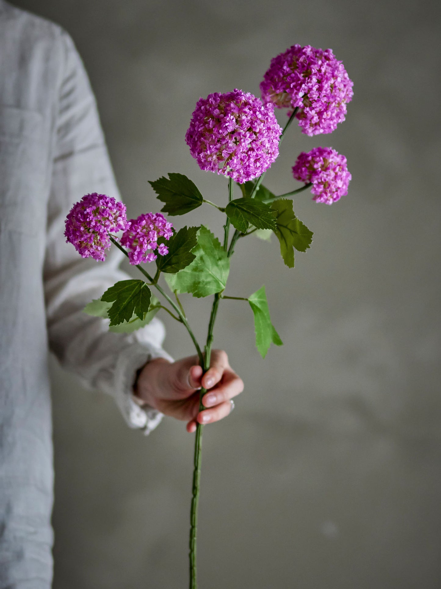 Bloomingville Snowball Stiel, Violett, Künstliche Blumen