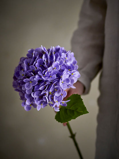 Bloomingville Hydrangea Stiel, Violett, Künstliche Blumen