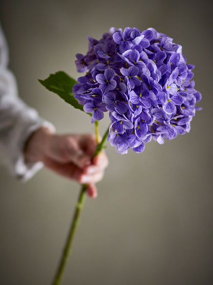 Bloomingville Hydrangea Stiel, Violett, Künstliche Blumen