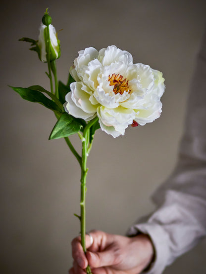 Bloomingville Peony Stiel, Weiß, Künstliche Blumen