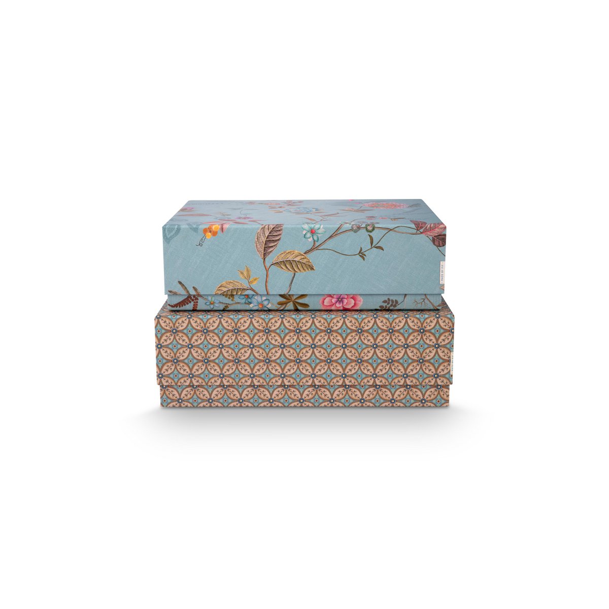 Pip Studio Aufbewahrungsbox Rectangular Blooming Tales Blue-Khaki