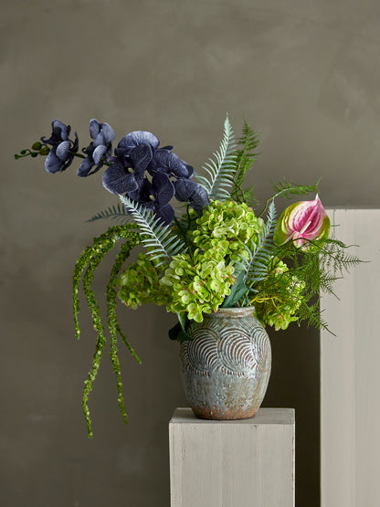 Bloomingville Damian Deko-Vase, Grün, Terrakotta