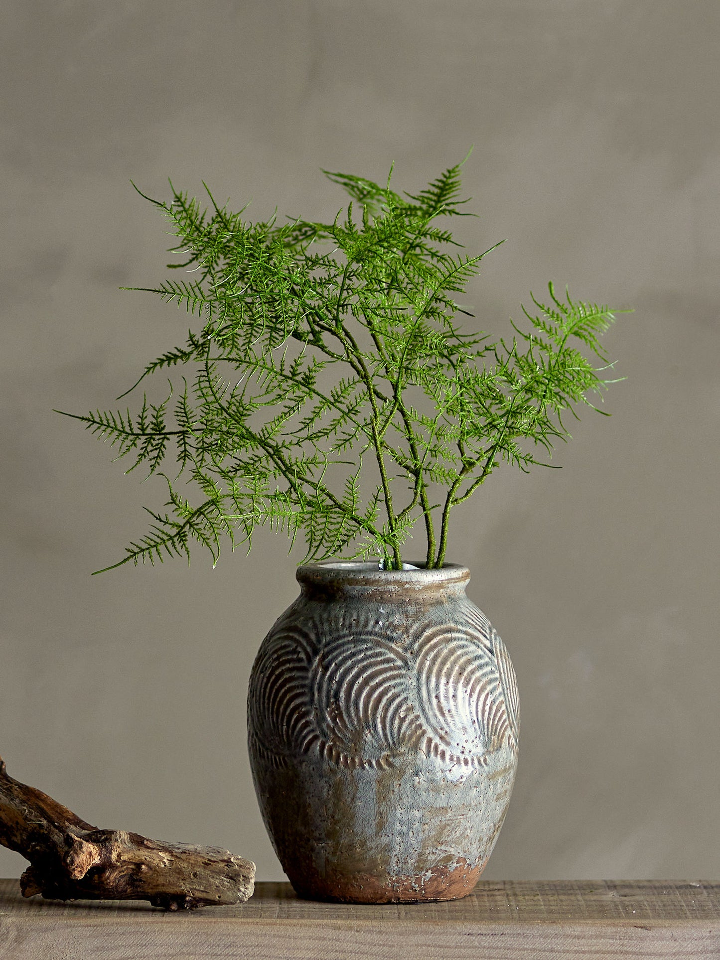 Bloomingville Damian Deko-Vase, Grün, Terrakotta