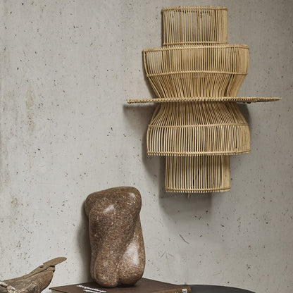 Saturn Wandlamp Rattan