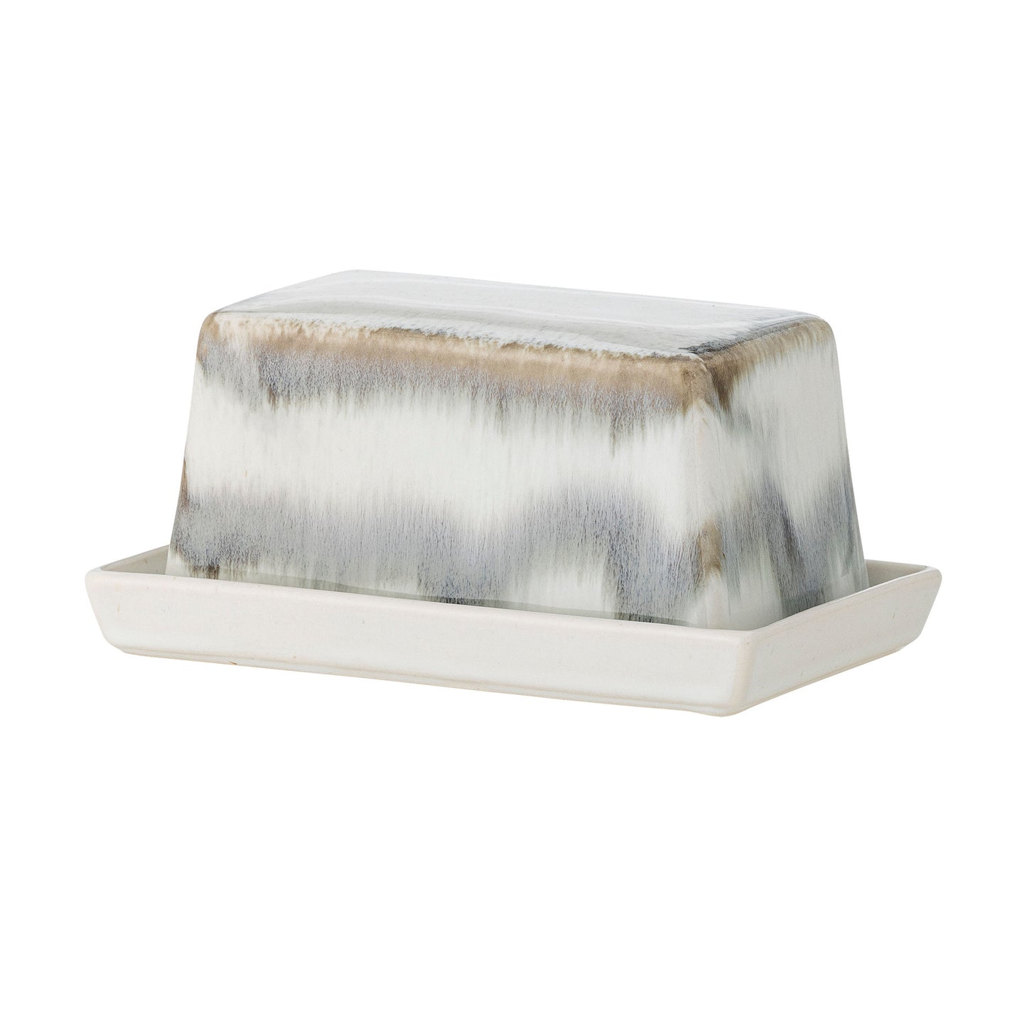 Bloomingville Paula Butterdose, Grau, Steingut
