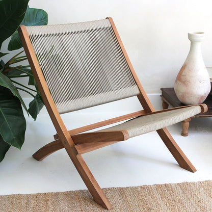 Lounge Seilklappstuhl beige