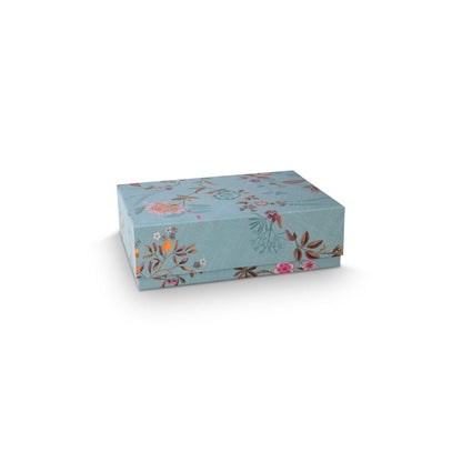 Pip Studio Aufbewahrungsbox Rectangular Blooming Tales Blue-Khaki