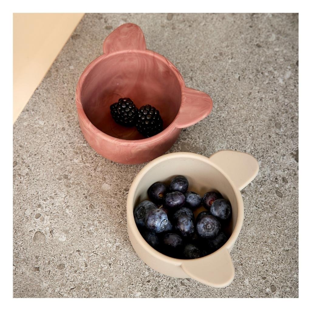 Rosa Silikon-Snackbox klein 2er-Pack