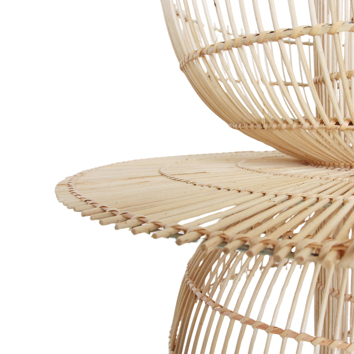Saturn Hängelampe aus Rattan