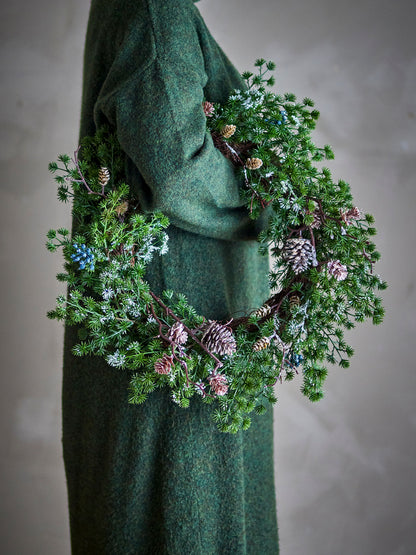 Bloomingville Cedar Kranz, Grün, Künstliche Blumen