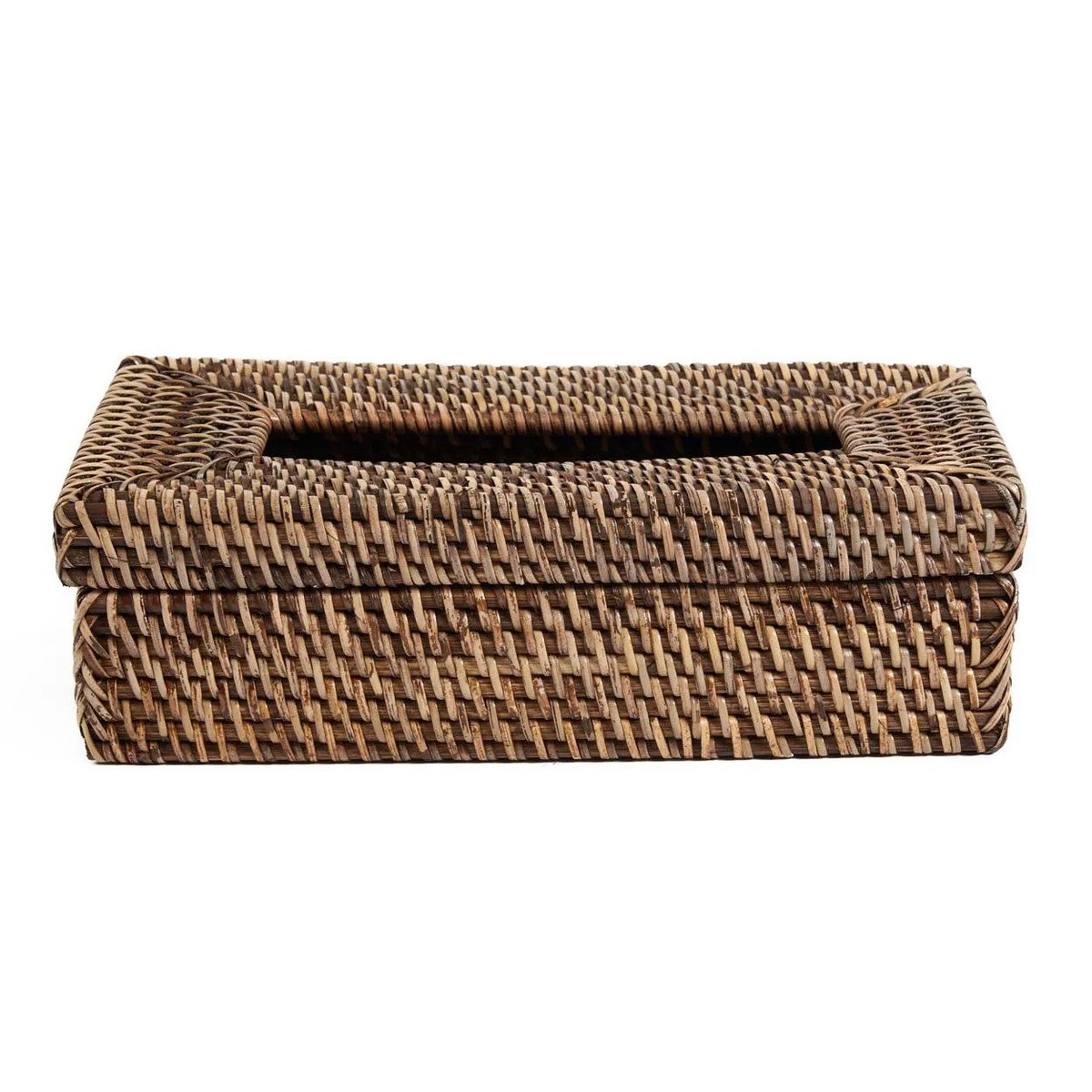 Bazar Bizar Taschentuchbox aus Rattan – Naturbraun