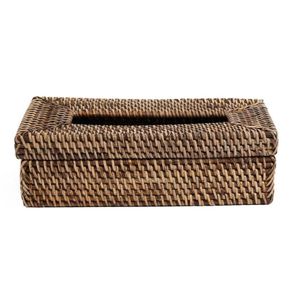Bazar Bizar Taschentuchbox aus Rattan – Naturbraun