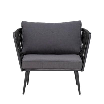 Bloomingville Pavone Fire-resistant Loungesessel, Schwarz, Metall