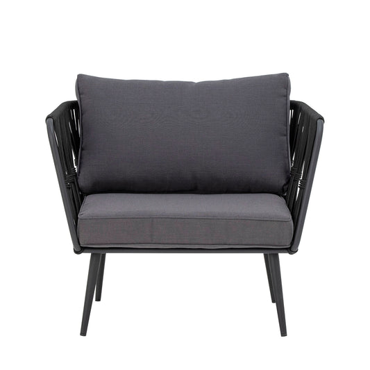 Bloomingville Pavone Fire-resistant Loungesessel, Schwarz, Metall