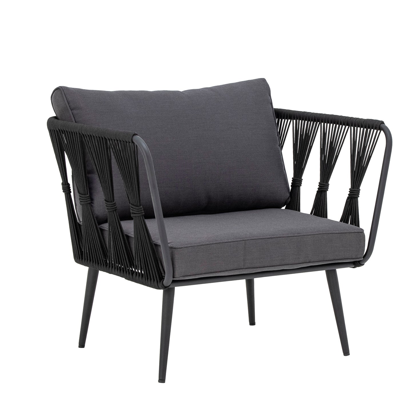 Bloomingville Pavone Fire-resistant Loungesessel, Schwarz, Metall