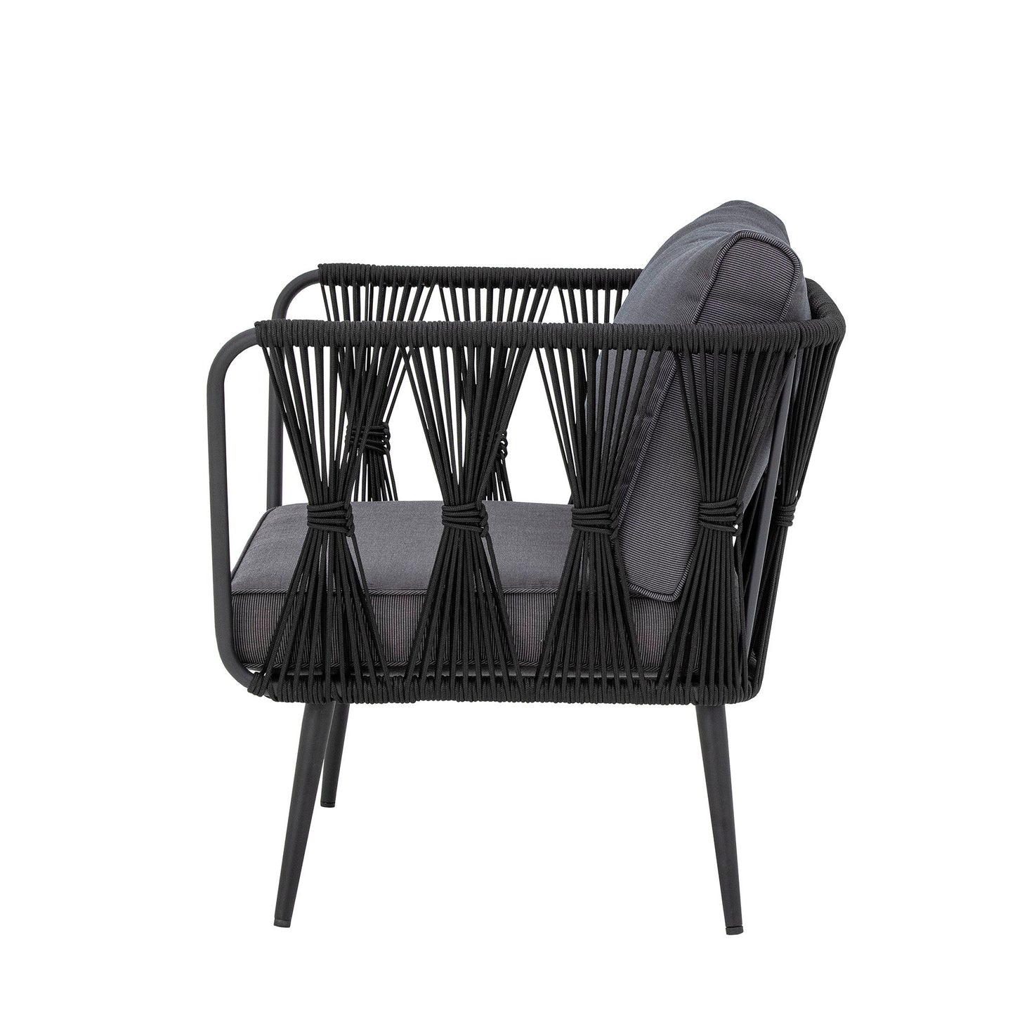 Bloomingville Pavone Fire-resistant Loungesessel, Schwarz, Metall