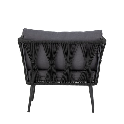 Bloomingville Pavone Fire-resistant Loungesessel, Schwarz, Metall