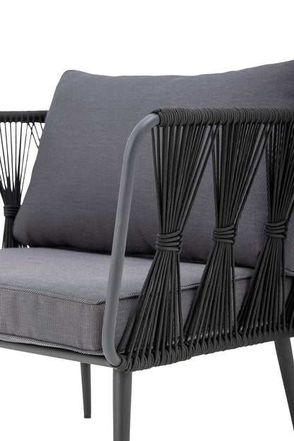 Bloomingville Pavone Fire-resistant Loungesessel, Schwarz, Metall