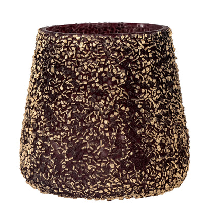 Bloomingville Filiz Teelichthalter, Gold, Recyceltes Glas