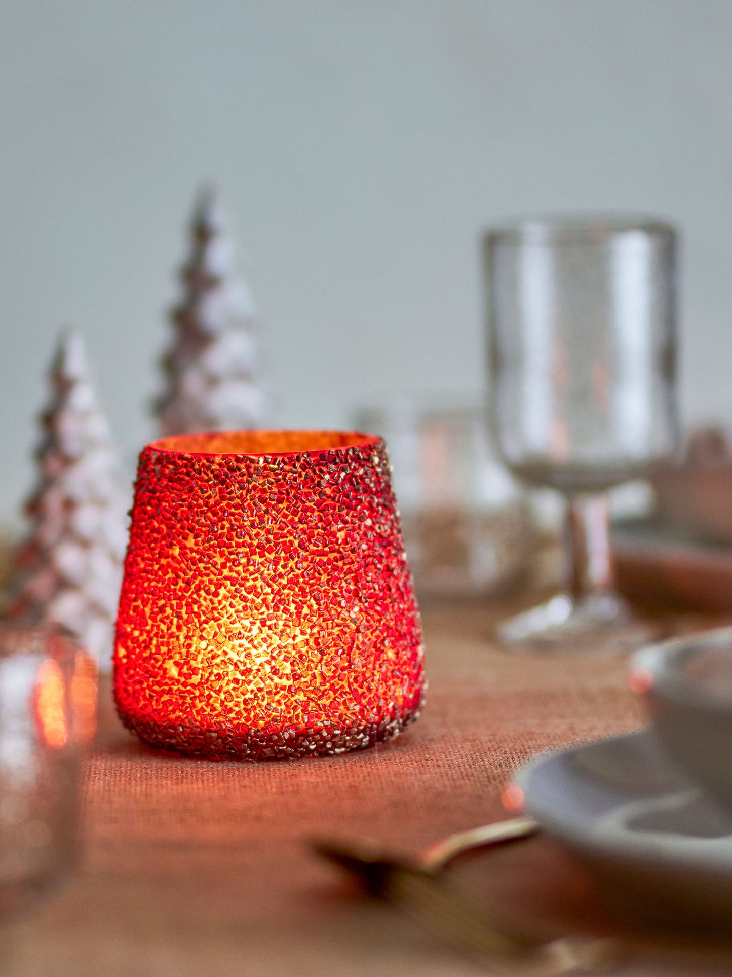 Bloomingville Filiz Teelichthalter, Gold, Recyceltes Glas