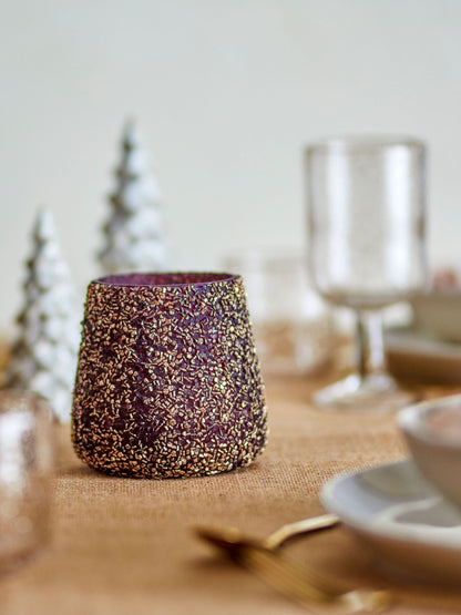 Bloomingville Filiz Teelichthalter, Gold, Recyceltes Glas