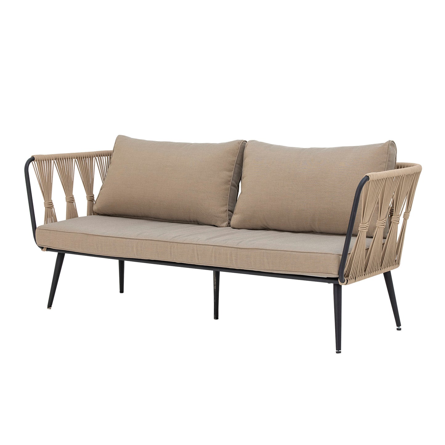 Bloomingville Pavone Fire-resistant Sofa, Braun, Metall