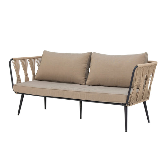 Bloomingville Pavone Fire-resistant Sofa, Braun, Metall