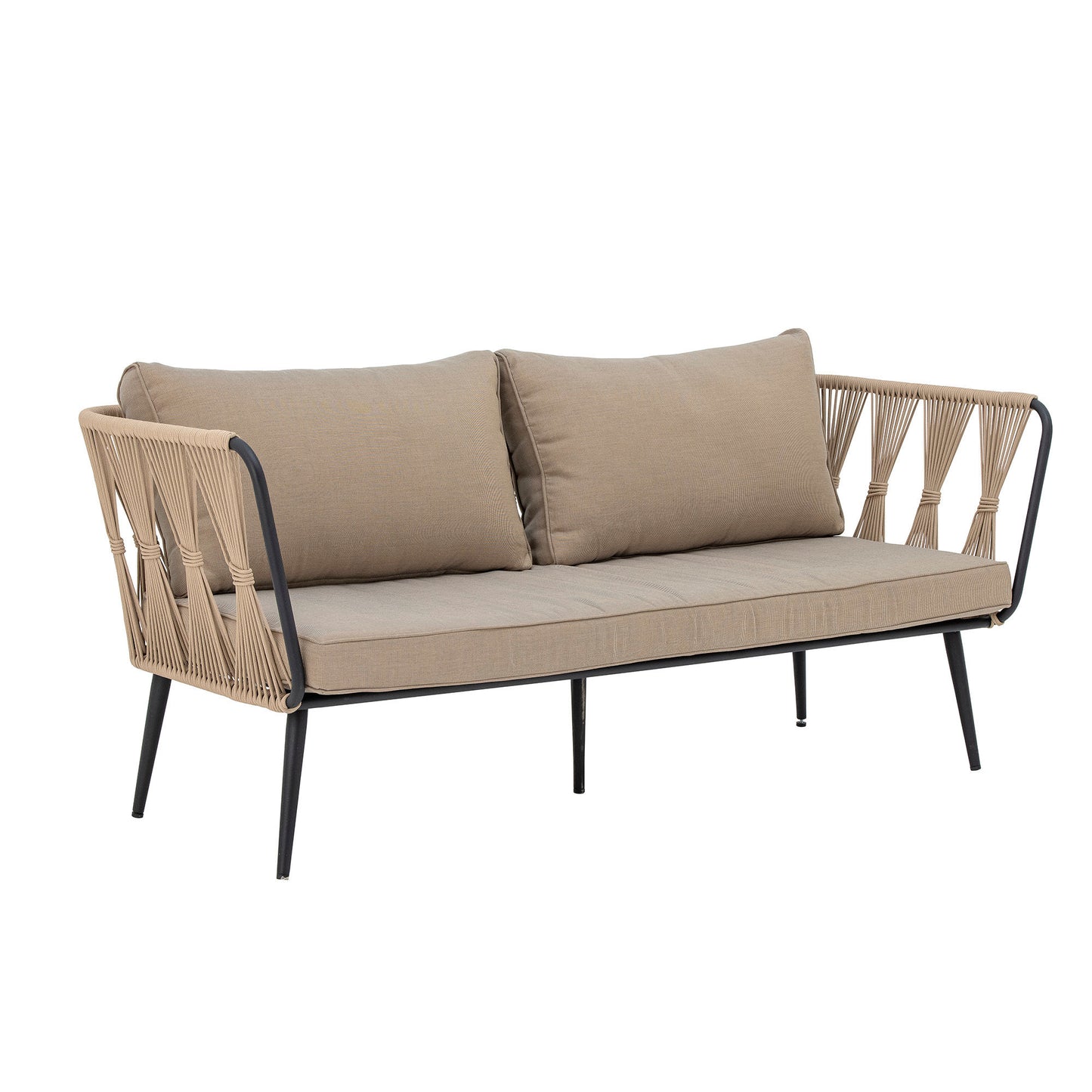 Bloomingville Pavone Fire-resistant Sofa, Braun, Metall