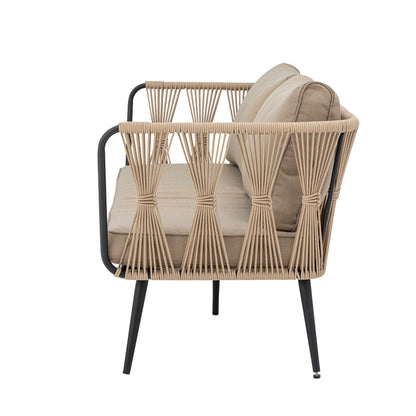 Bloomingville Pavone Fire-resistant Sofa, Braun, Metall
