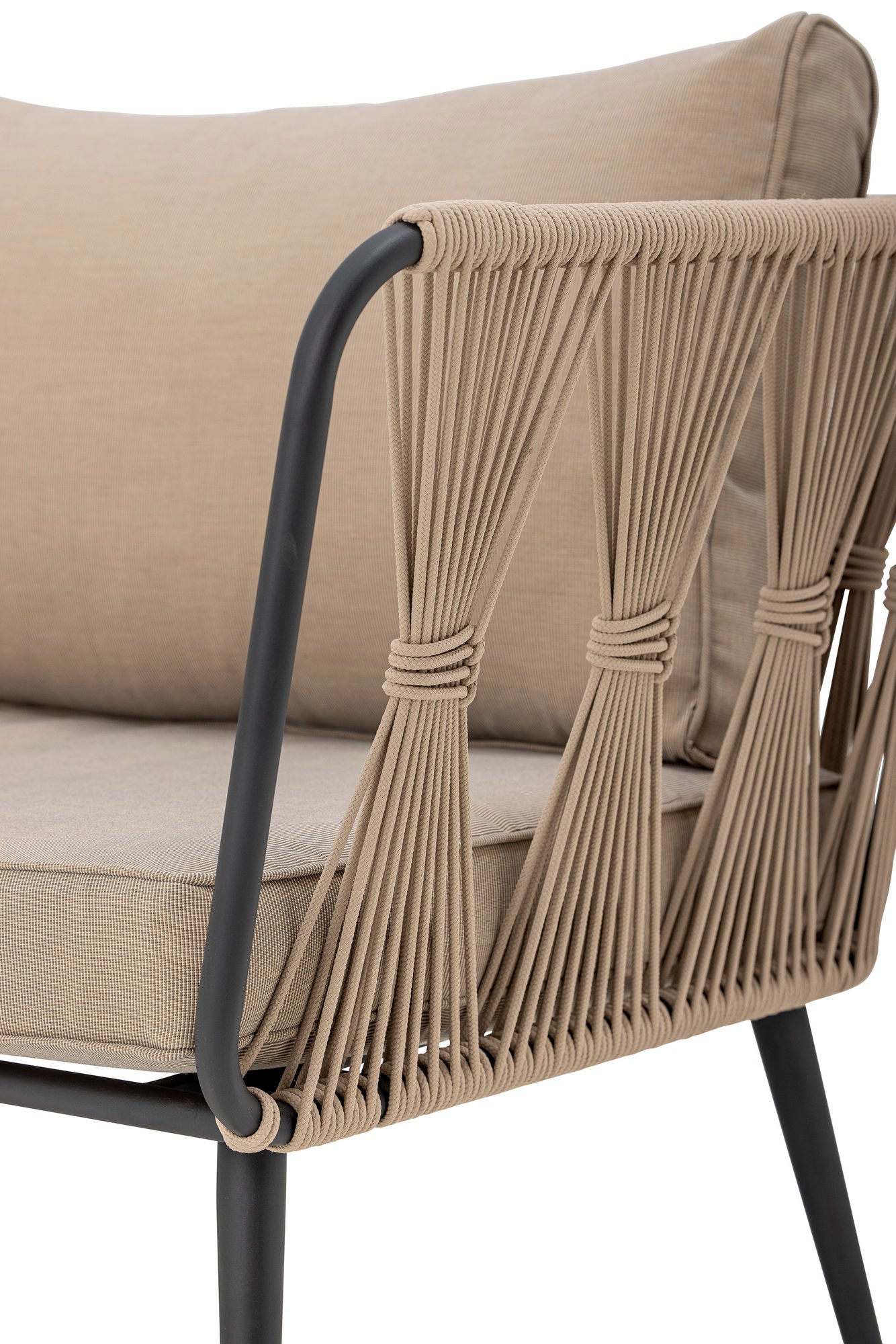 Bloomingville Pavone Fire-resistant Sofa, Braun, Metall