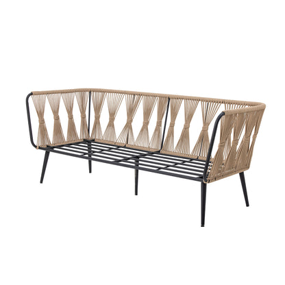 Bloomingville Pavone Fire-resistant Sofa, Braun, Metall