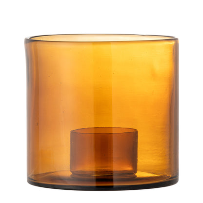 Bloomingville Kahlah Kerzenhalter, Braun, Recyceltes Glas