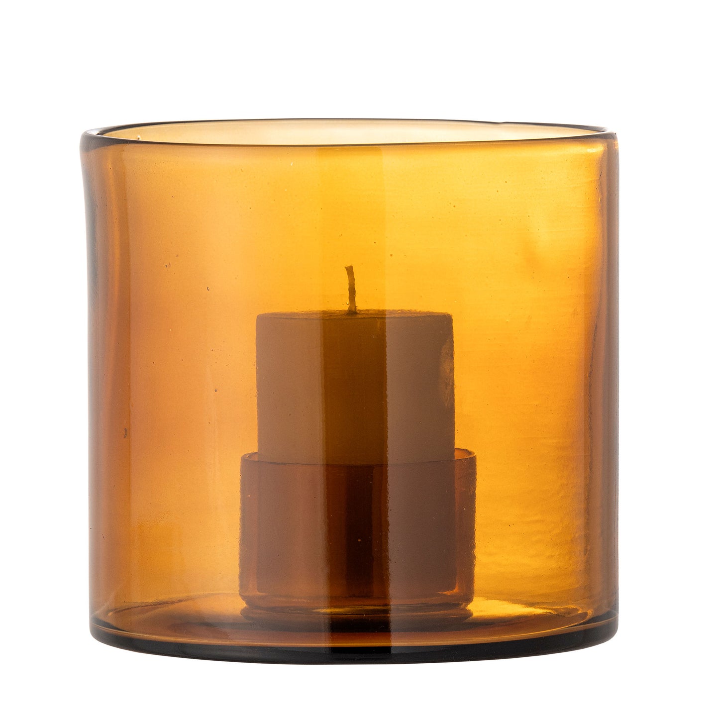 Bloomingville Kahlah Kerzenhalter, Braun, Recyceltes Glas