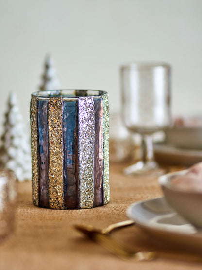 Bloomingville Cicilia Teelichthalter, Gold, Glas