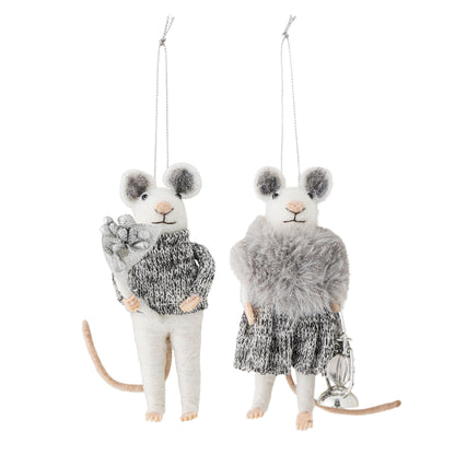 Bloomingville Peo Ornament, Grau, Wolle