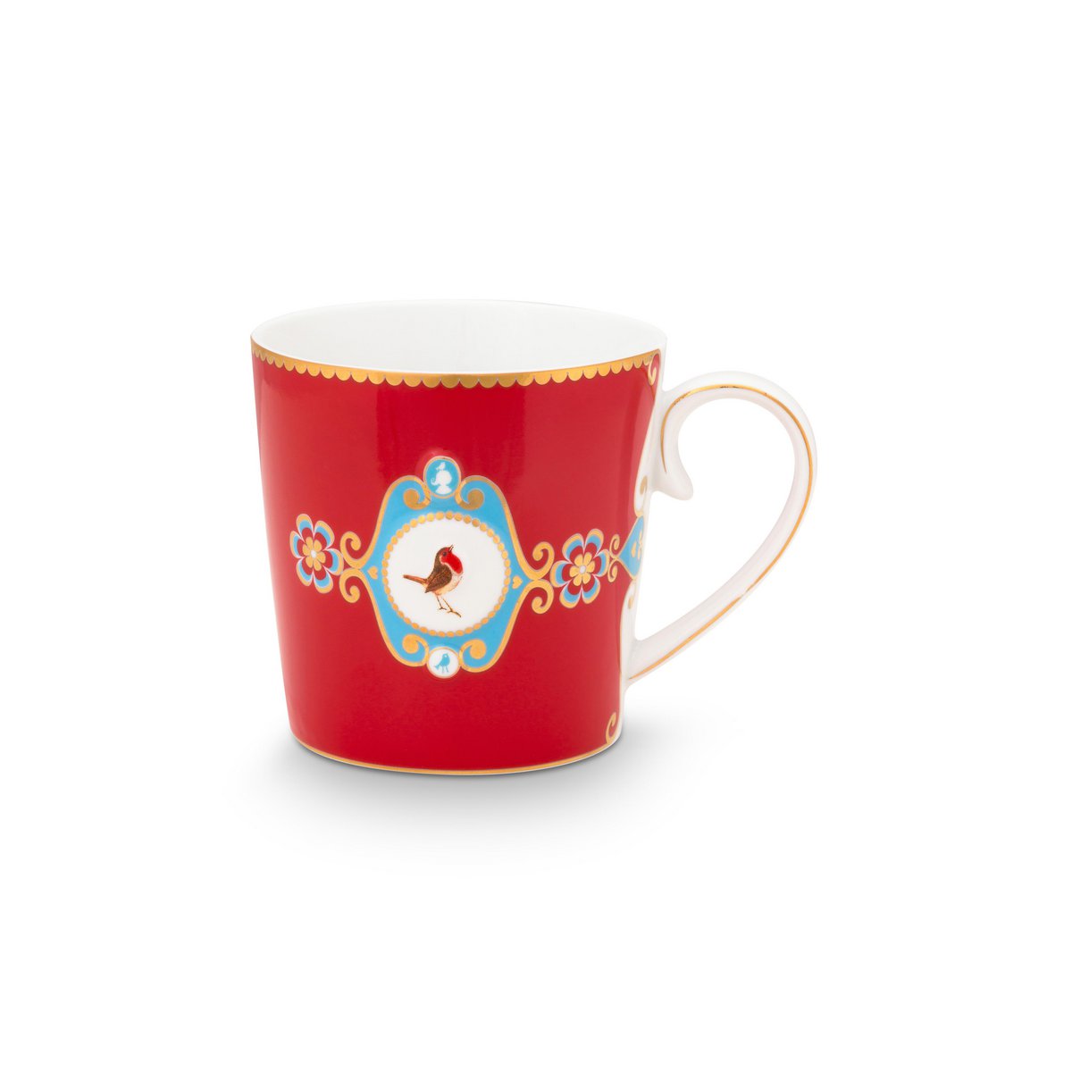 Pip Studio Becher 2x Large Love Birds Medallion Red
