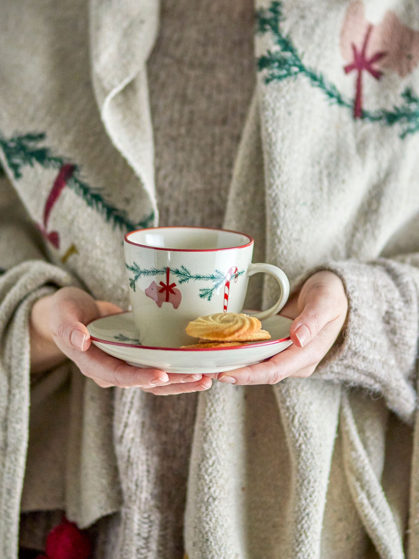 Bloomingville Yule Becher, Natur, Steingut