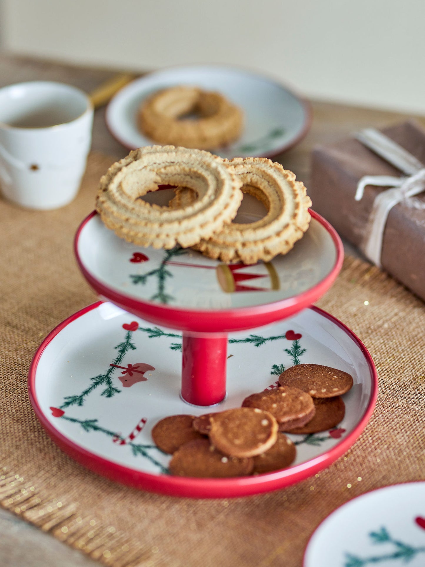 Bloomingville Yule Etagere, Natur, Steingut