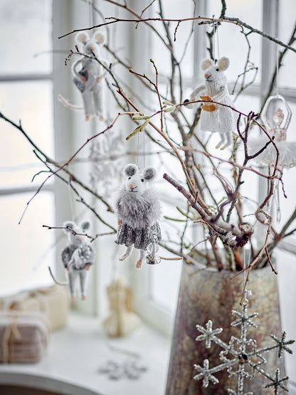Bloomingville Peo Ornament, Weiß, Wolle