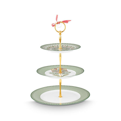 Pip Studio Royal Etagere 3 stöckig Lily & Lotus Light Green