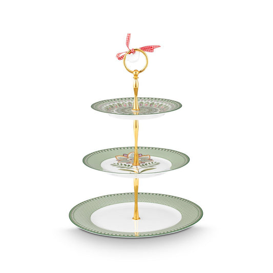 Pip Studio Royal Etagere 3 stöckig Lily & Lotus Light Green