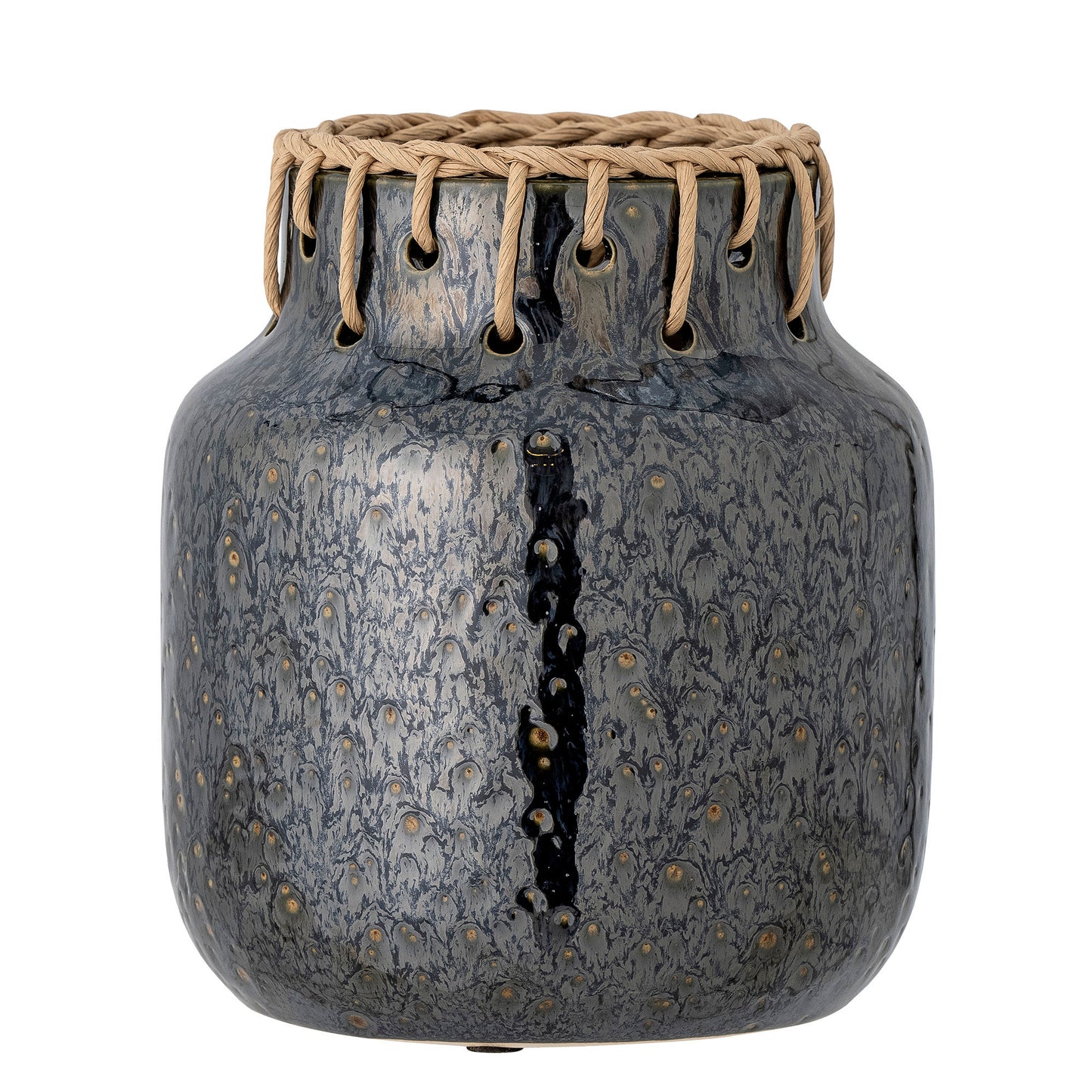 Bloomingville Janel Vase, Schwarz, Keramik
