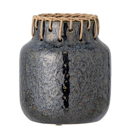 Bloomingville Janel Vase, Schwarz, Keramik